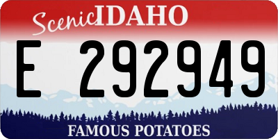 ID license plate E292949