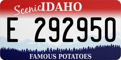 ID license plate E292950