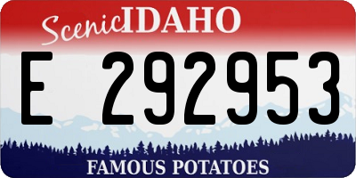 ID license plate E292953