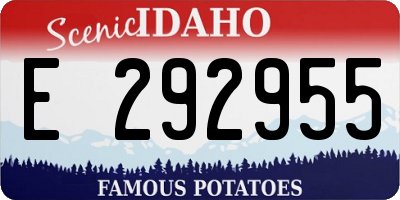 ID license plate E292955