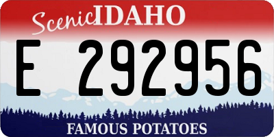ID license plate E292956