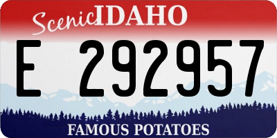 ID license plate E292957