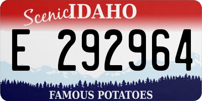 ID license plate E292964