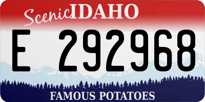 ID license plate E292968