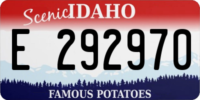 ID license plate E292970