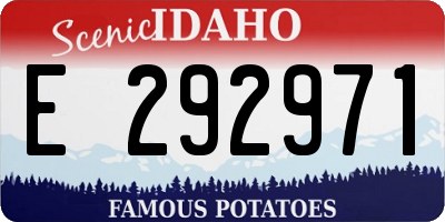 ID license plate E292971