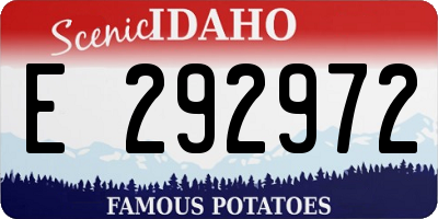 ID license plate E292972