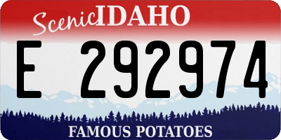 ID license plate E292974