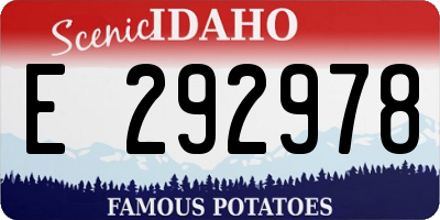 ID license plate E292978