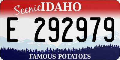 ID license plate E292979