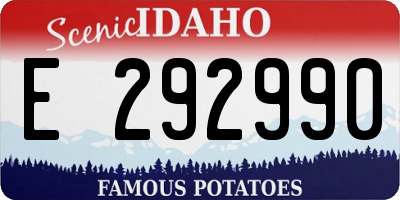 ID license plate E292990