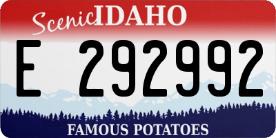 ID license plate E292992