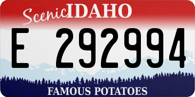 ID license plate E292994