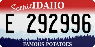 ID license plate E292996