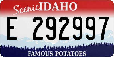 ID license plate E292997