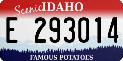 ID license plate E293014