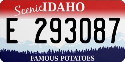 ID license plate E293087
