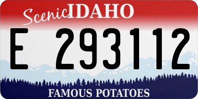 ID license plate E293112