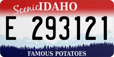 ID license plate E293121