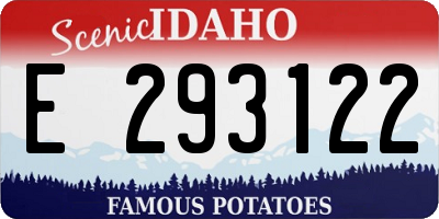 ID license plate E293122