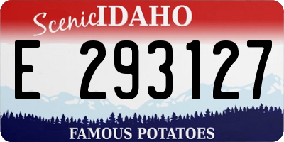 ID license plate E293127