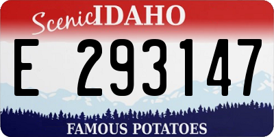 ID license plate E293147