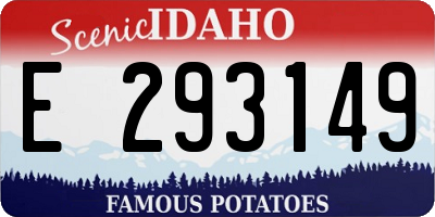 ID license plate E293149