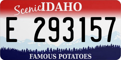 ID license plate E293157