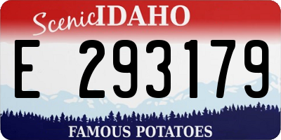ID license plate E293179