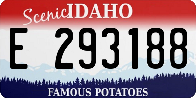 ID license plate E293188