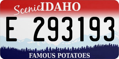 ID license plate E293193