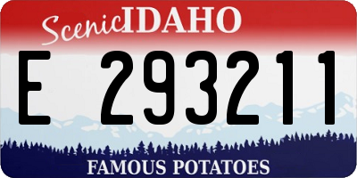 ID license plate E293211
