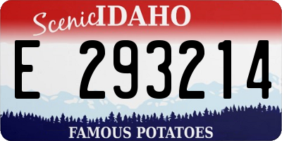 ID license plate E293214