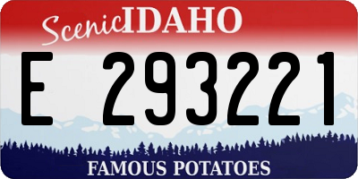 ID license plate E293221