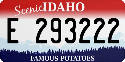 ID license plate E293222