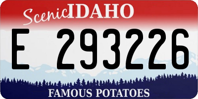 ID license plate E293226