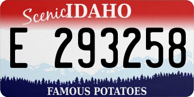 ID license plate E293258