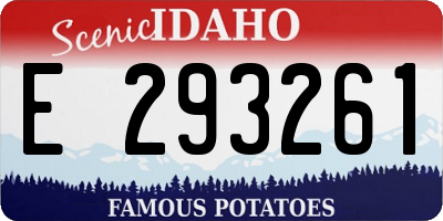 ID license plate E293261