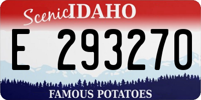 ID license plate E293270