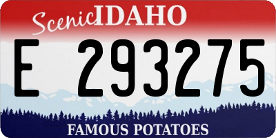 ID license plate E293275