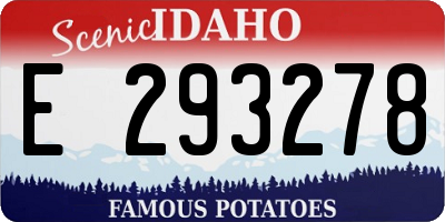 ID license plate E293278
