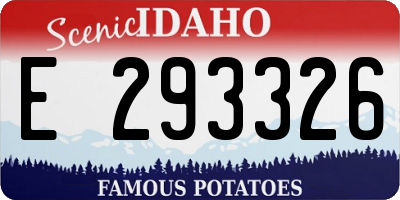 ID license plate E293326