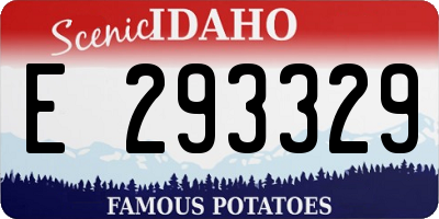 ID license plate E293329