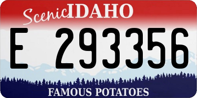 ID license plate E293356
