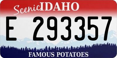 ID license plate E293357