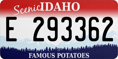 ID license plate E293362