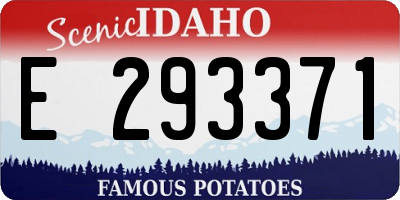 ID license plate E293371