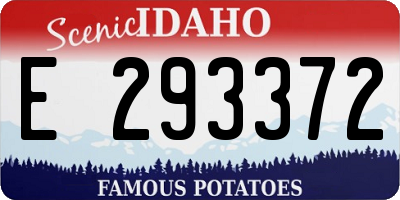 ID license plate E293372