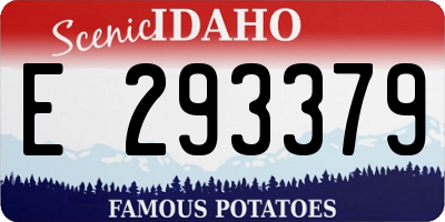 ID license plate E293379