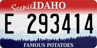 ID license plate E293414